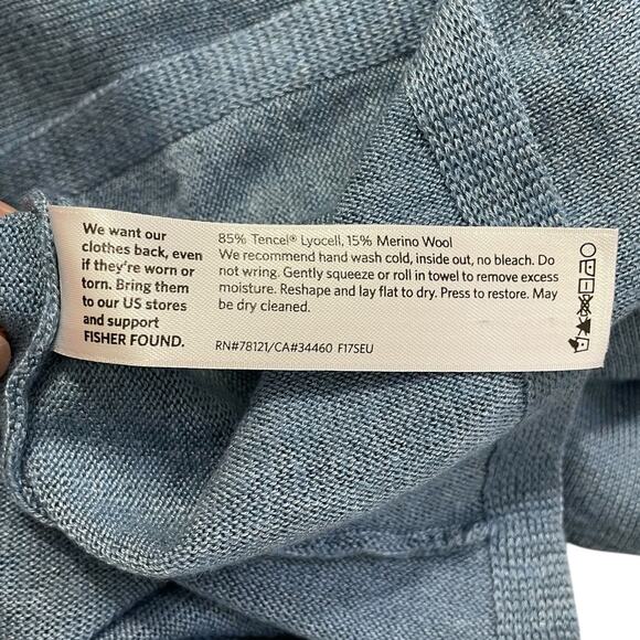 Eileen Fisher Merino Wool Tencel Turtleneck Tunic Sweater Size Small Minimalist - Picture 8 of 8